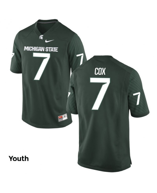Youth Michigan State Spartans #7 Demetrious Cox NCAA Nike Authentic Green College Stitched Football Jersey DV41G76BB
